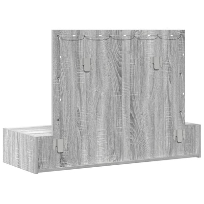 Wandkaptafel -Lampen Grijze Sonama 100 x 40 x 70 cm Grijze sonoma met LED