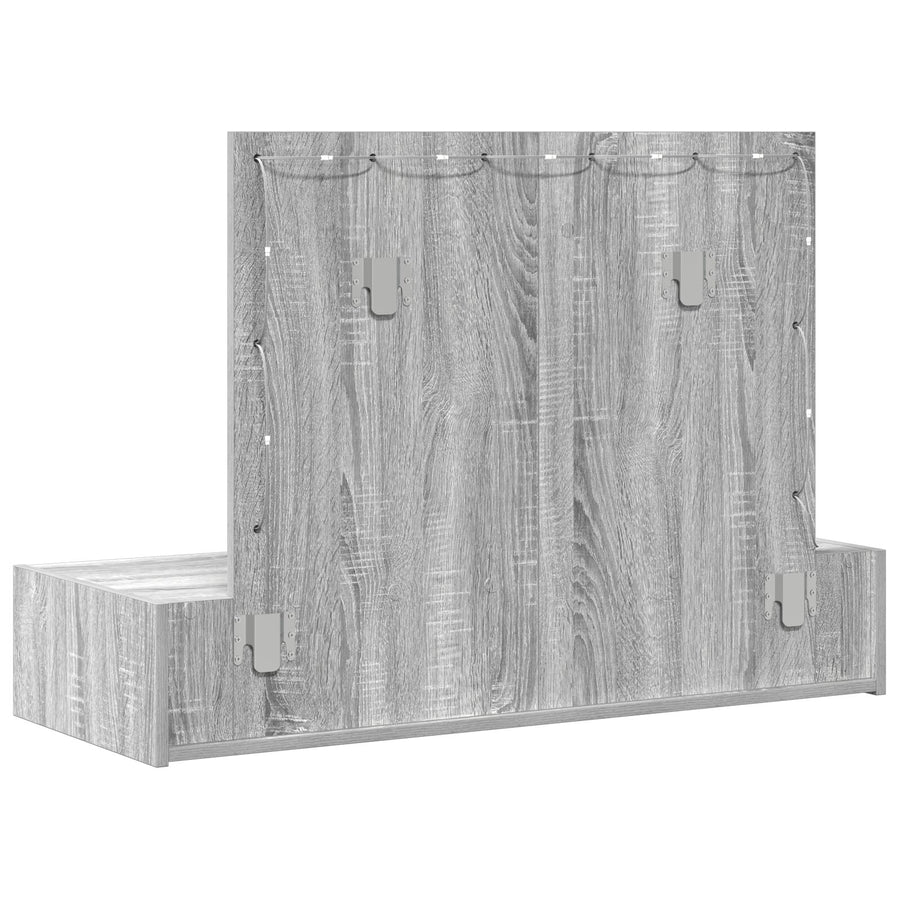 Wandkaptafel -Lampen Grijze Sonama 100 x 40 x 70 cm Grijze sonoma met LED