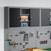 Gereedschapskast 50x20x55 cm metaal zwart grijs