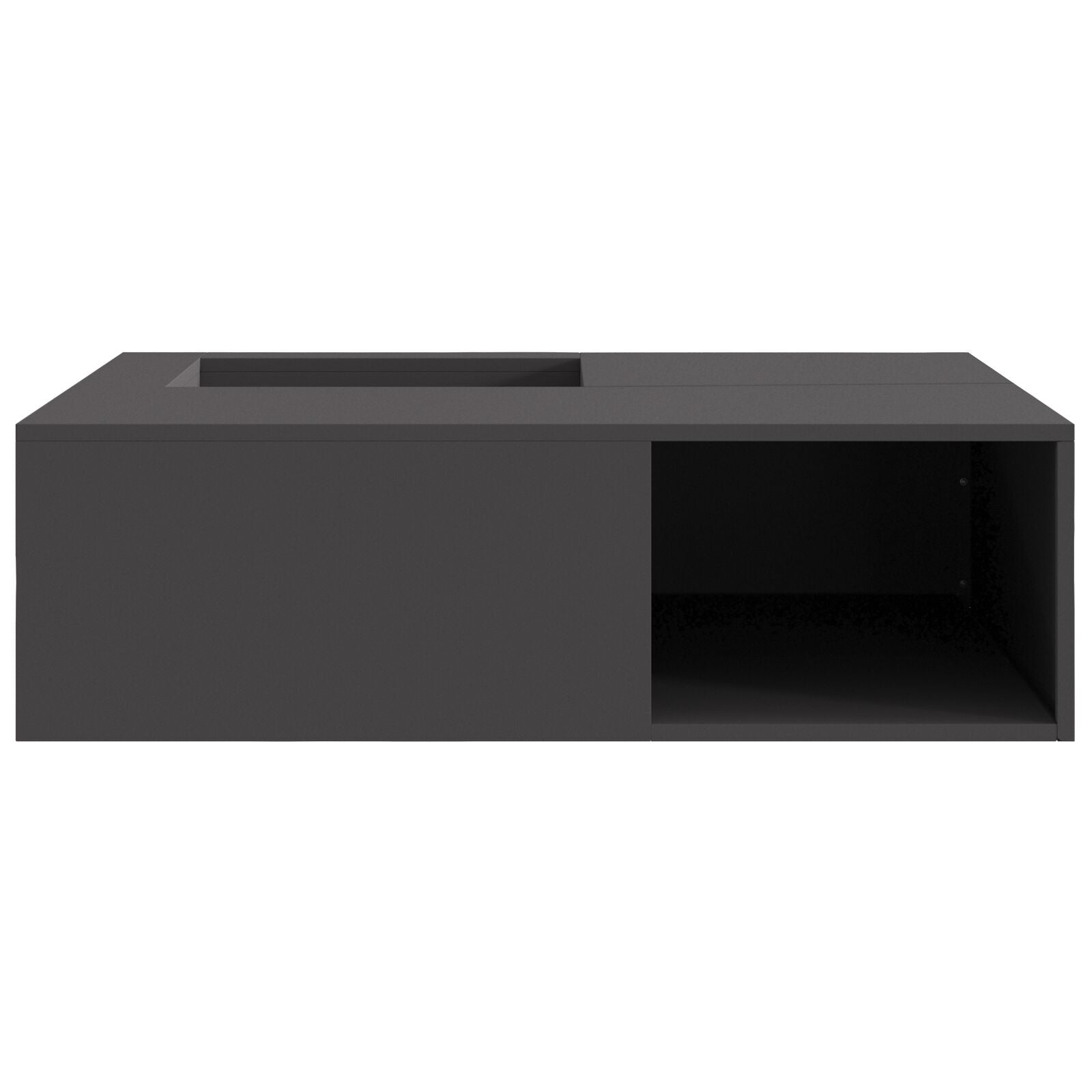 Vuurkorf Met Houtopslag Zwart 100X100X30 Cm Staal Koudgewalst staal/Zwart