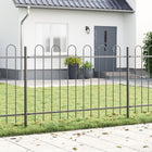 Tuinhek 9 stuks 170x3.4x130 cm grijs metaal