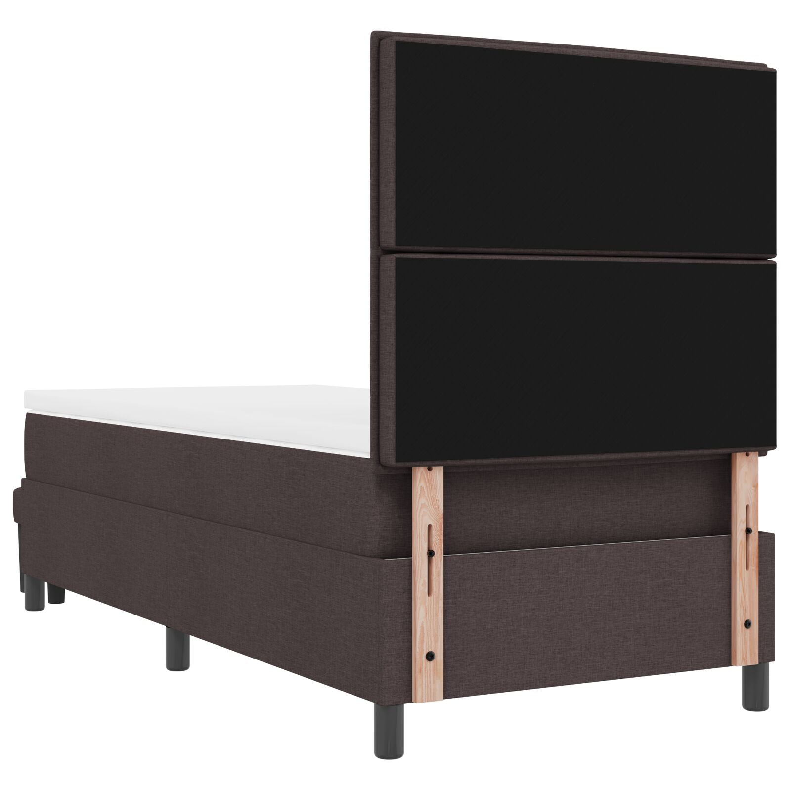 Boxspringbed Met Matras & Bank Stof Donkerbruin 100 x 200 cm Lijnen design