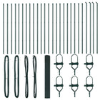 Afrasteringspaal groen 50x140cm metaal