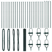 Afrasteringspaal groen 50x140cm metaal