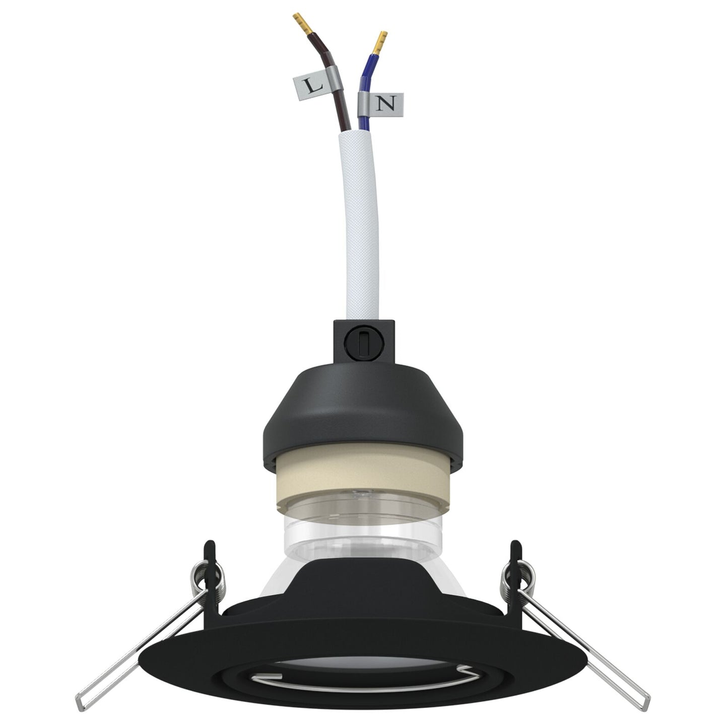 Lampen Set Van 12 Kunststof, Metaal 9 Cm Zwart