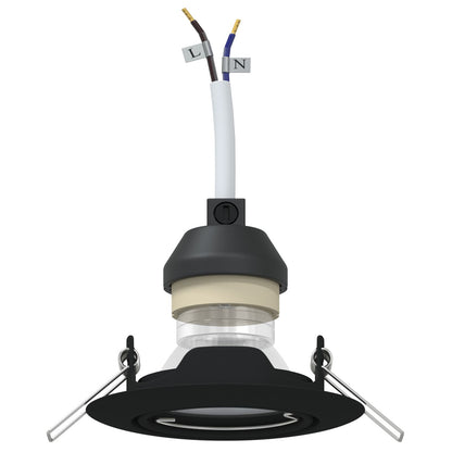 Lampen Set Van 12 Kunststof, Metaal 9 Cm Zwart