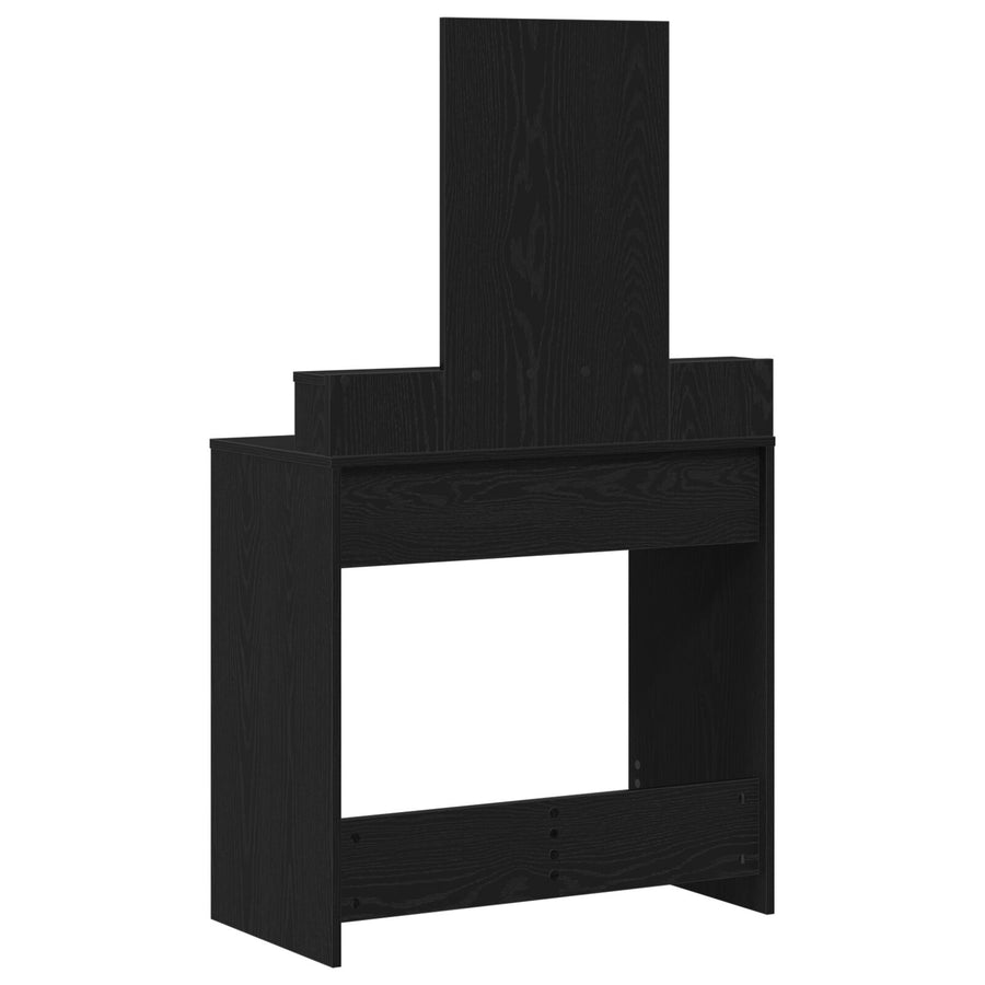 Kaptafel Mdf En Glas Kaptafel 79 x 41 x 140 cm Zwart eiken