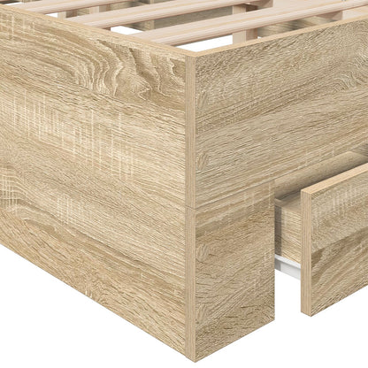 Bedframe Zonder Matras Met Lades Dubbel Gelaagd Hout