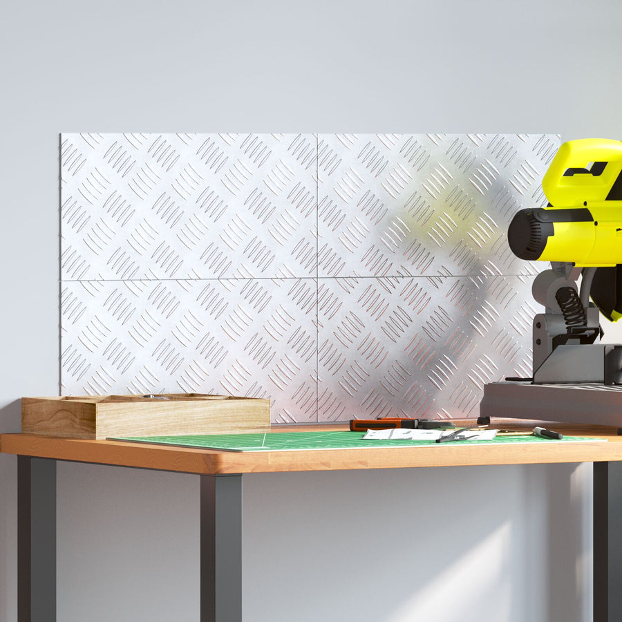 Aluminium Checker Plaaten 4 Stuks Antislip 40X20 Cm 40 x 20 x 0.3 cm Rechthoekig