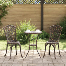 3-Delige Bistro Set Voor In De Tuin - Gietaluminium Brons