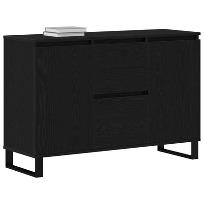 Dressoir Zwart Eiken 104X35X70 Cm Gelaagd Hout