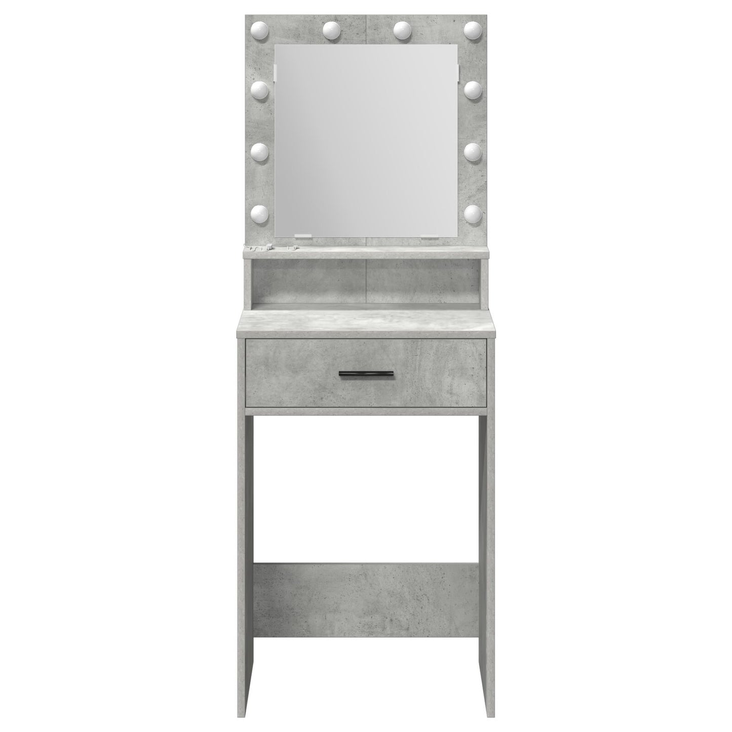 Kaptafel Met Led-Verlichting Betonnen Grijs 50 x 41 x 135 cm Beton grijs