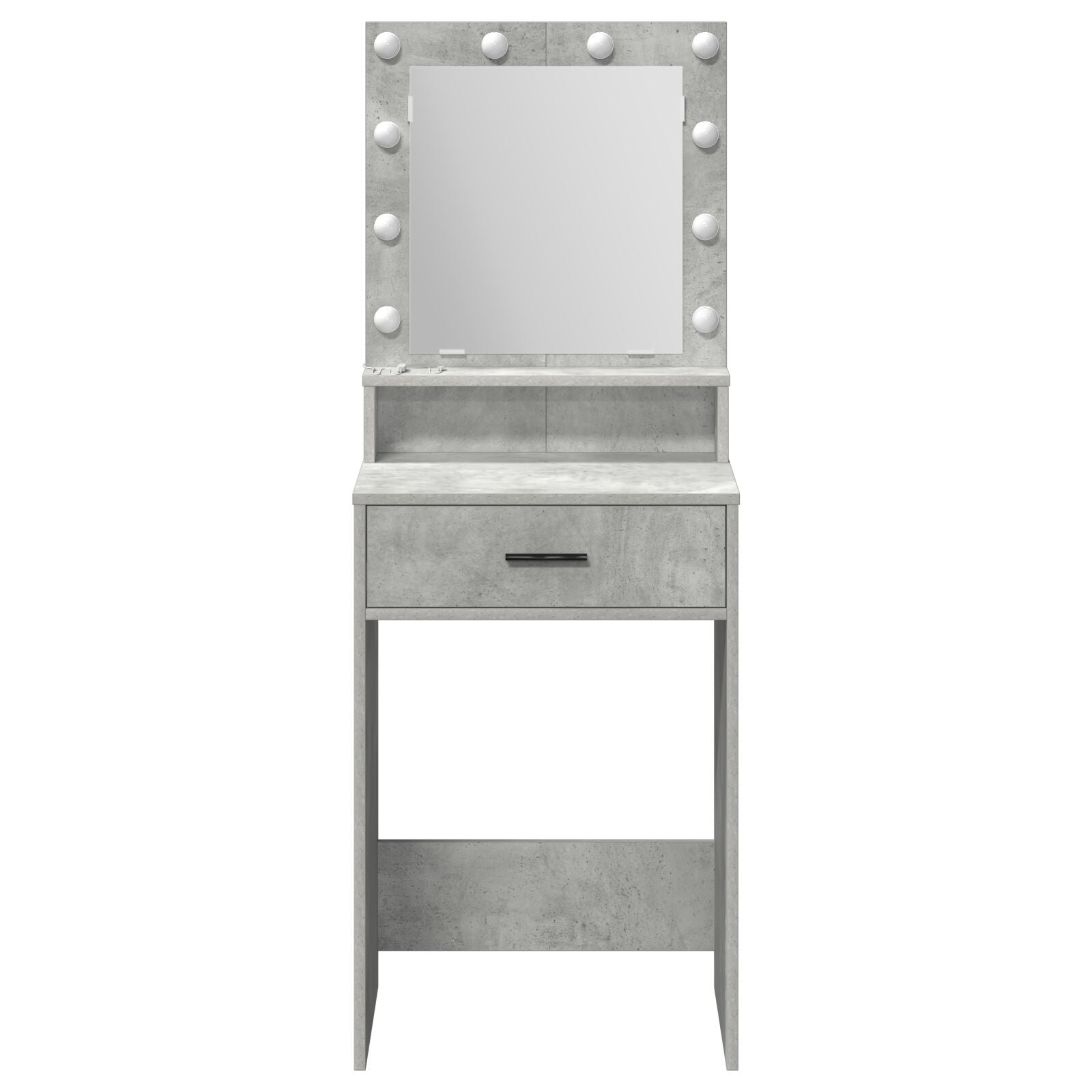 Kaptafel Met Led-Verlichting Betonnen Grijs 50 x 41 x 135 cm Beton grijs