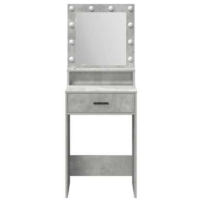Kaptafel Met Led-Verlichting Betonnen Grijs 50 x 41 x 135 cm Beton grijs