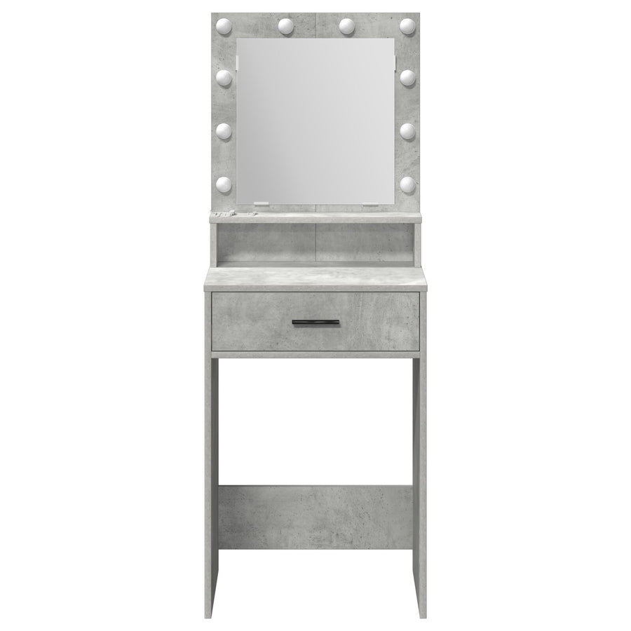 Kaptafel Met Led-Verlichting Betonnen Grijs 50 x 41 x 135 cm Beton grijs