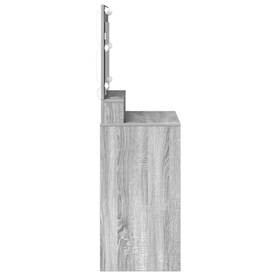 Kaptafel Met Led Verlichting 79X41X135 Cm Grijs sonoma 75,5 x 41 x 135 cm