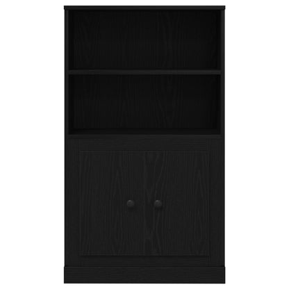 Hoge Kast Zwart Eiken 60X35.5X103.5 Cm Bewerkt Hout
