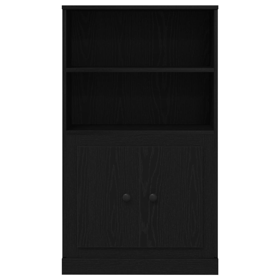 Hoge Kast Zwart Eiken 60X35.5X103.5 Cm Bewerkt Hout
