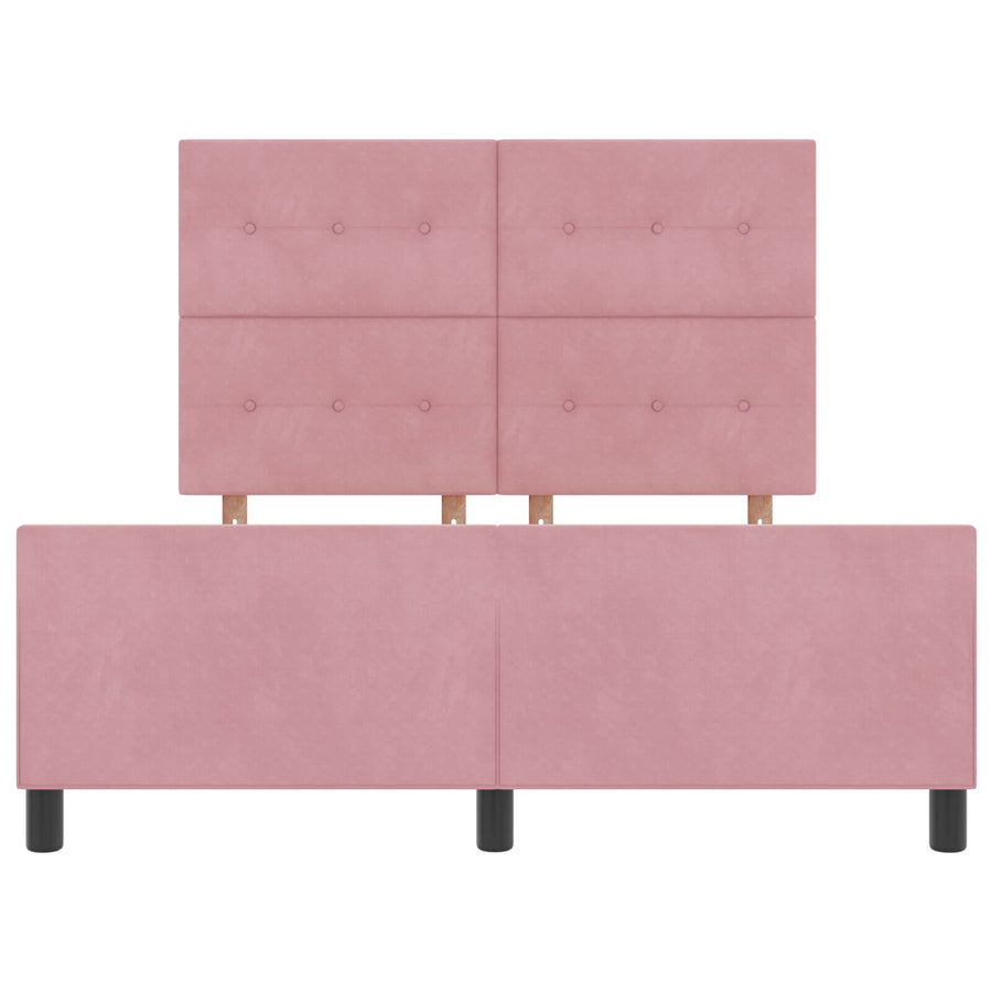 Bedframe Roze 140X200 Cm Fluweel Crème