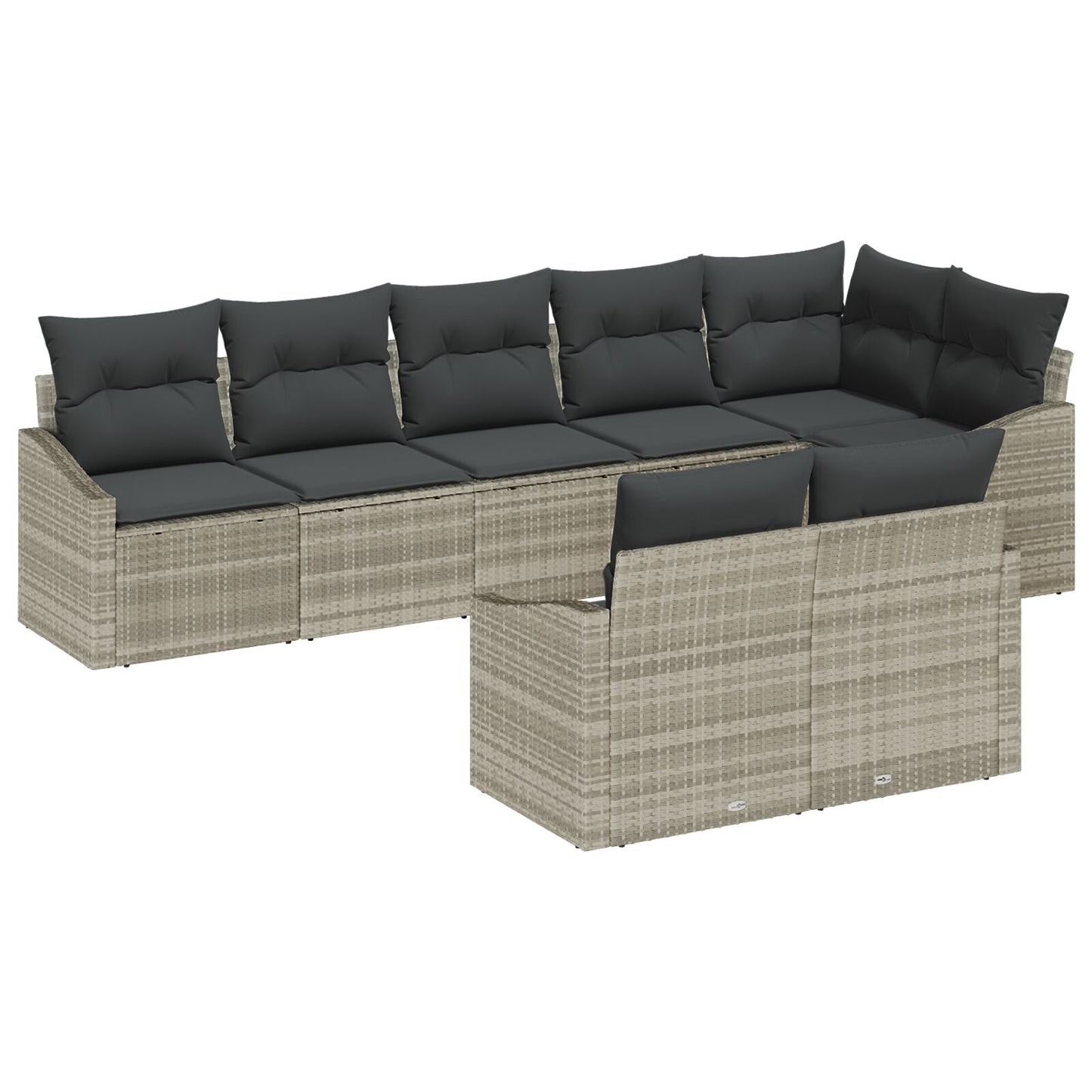 Tuin Sofa Set Set Van 8 Grijs Rattan Tuin Sofa Set Rechthoekig