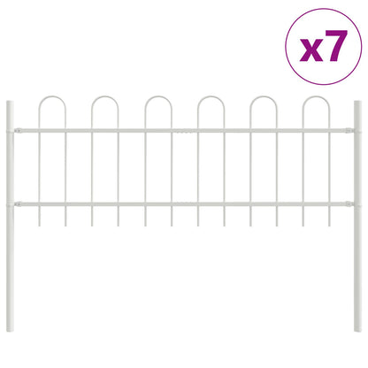 Tuinhek Met Boogtop 11,9X Staal Wit 0,6 m 11,9 m