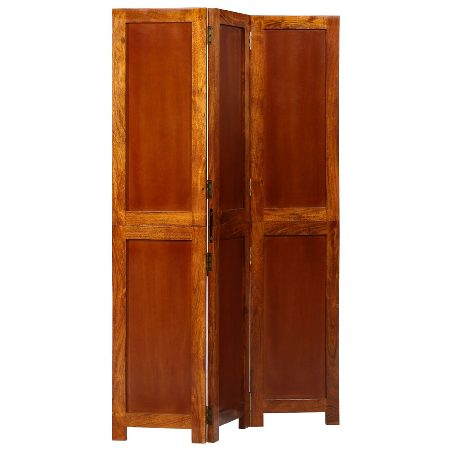 Ruimteverdeler 3 Panelen Honingbruin Massief Hout Acacia 35 x 1.5 x 160 cm
