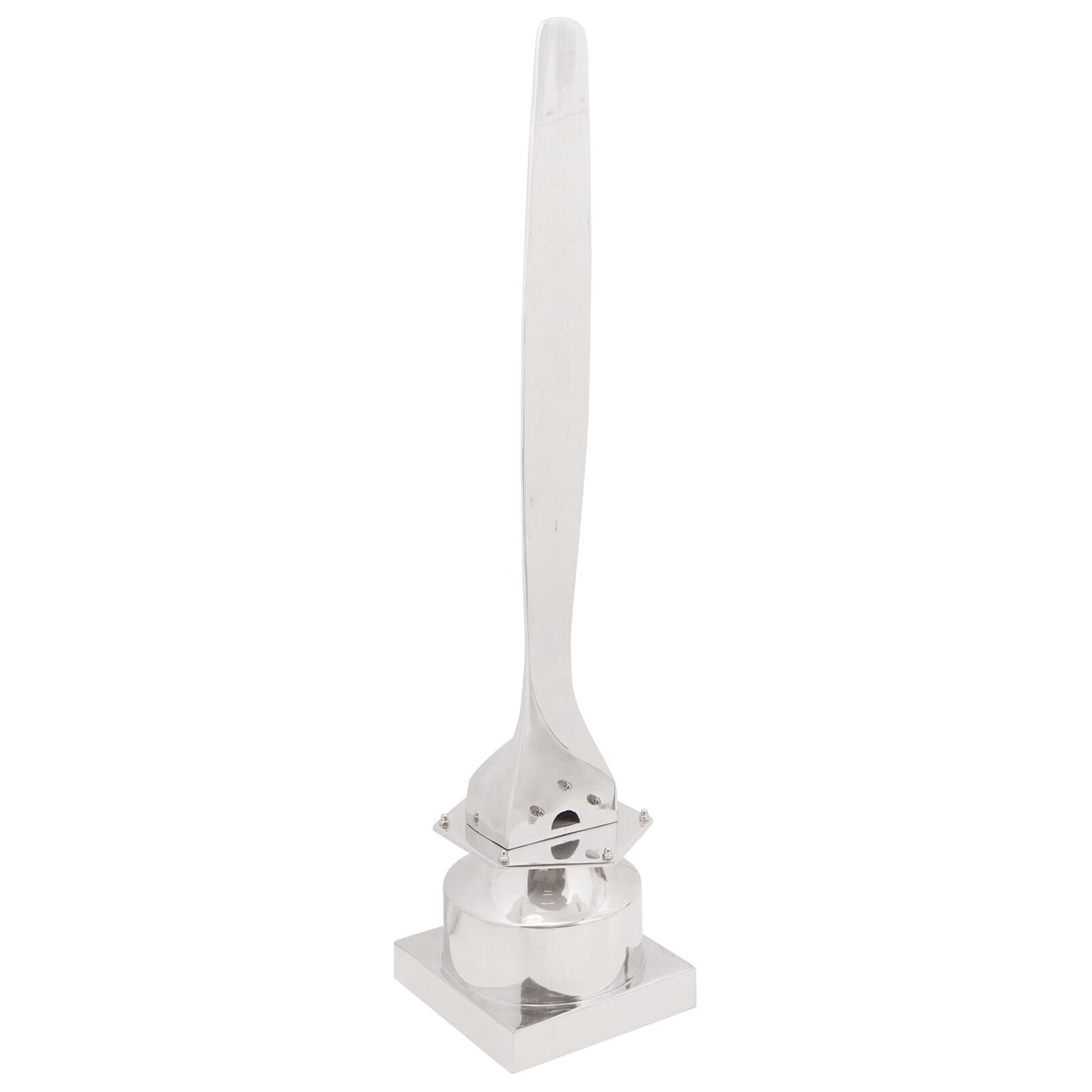 Beeld Zilver 26X26X110 Cm Aluminium Half Propeller