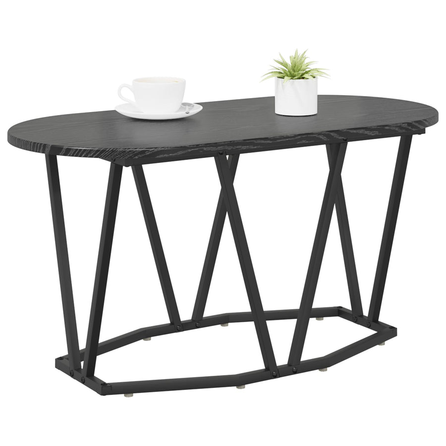 Salontafel 80X40X40,5 Cm Geengineerd Hout En Metaal Zwart eiken