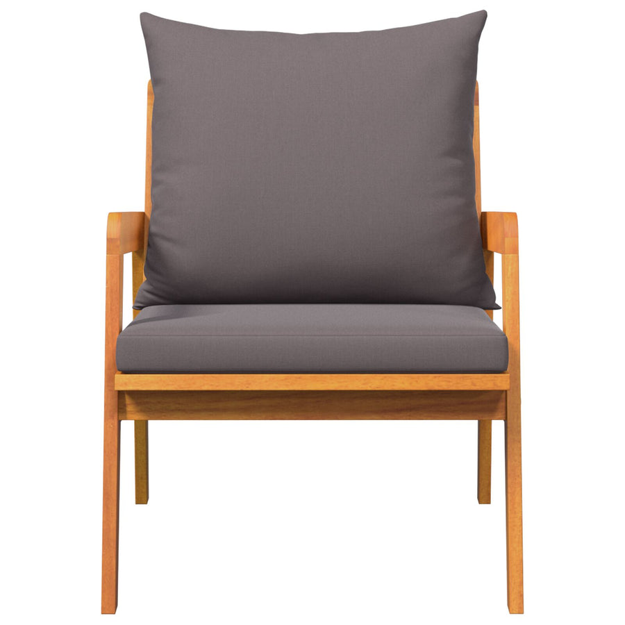 Tuinstoelen 2 Stuks 59,5 X 65 X 71,5 Cm Massief Acaciahout Anthraciet 2x stoel