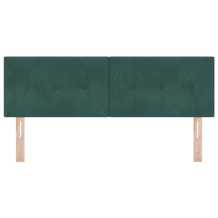 Hoofdbord Met Knopen Fluweel Donkergroen 140 cm Laag hoofdbord