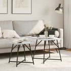 Bijzettafelset 2 stuks grijs Sonoma MDF