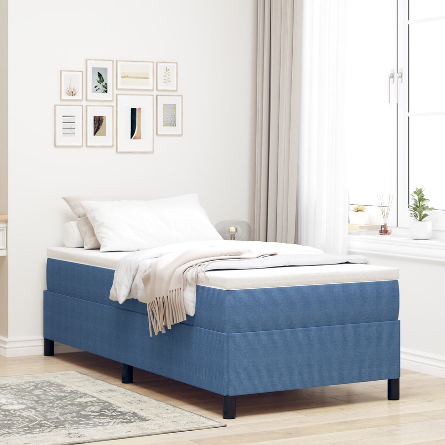 Bedframe Corduroy Stof Blauw 90 x 190 cm