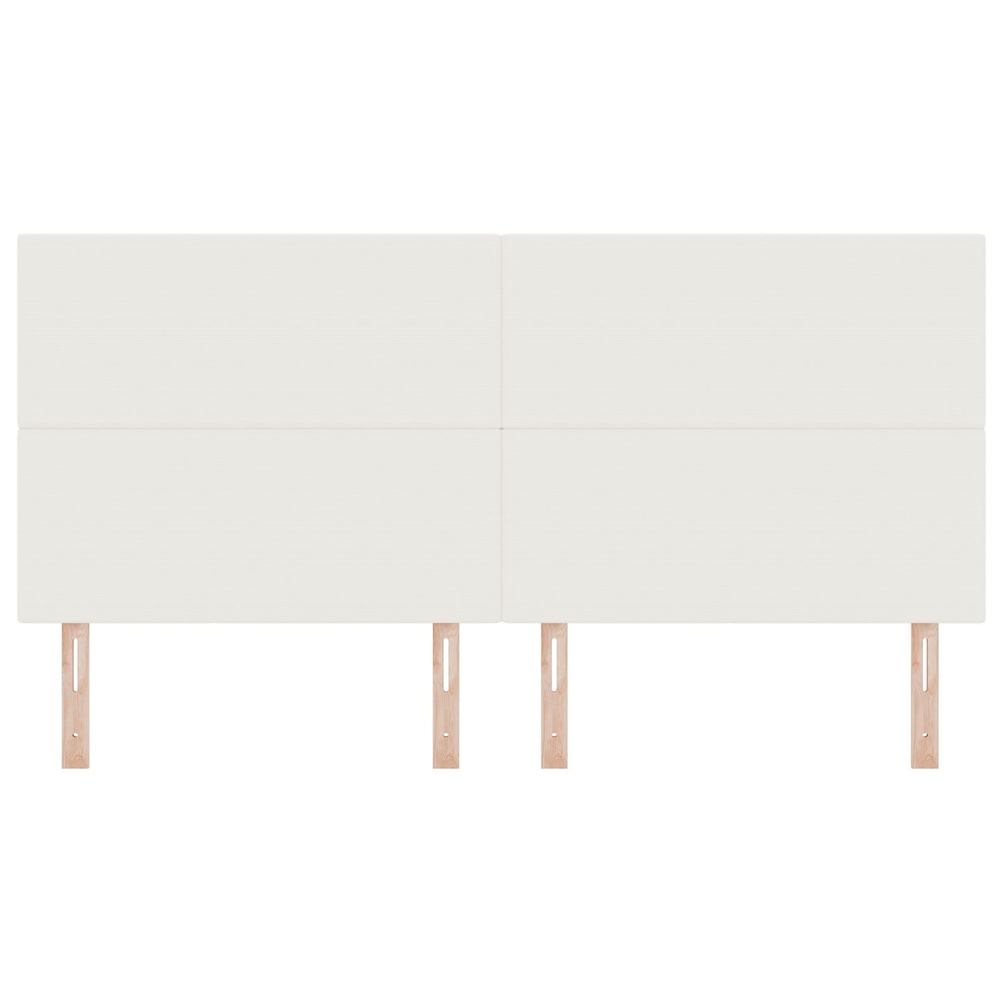 Hoofdbord Effen Design Kordsstoffen Crème 200 cm Hoog hoofdbord