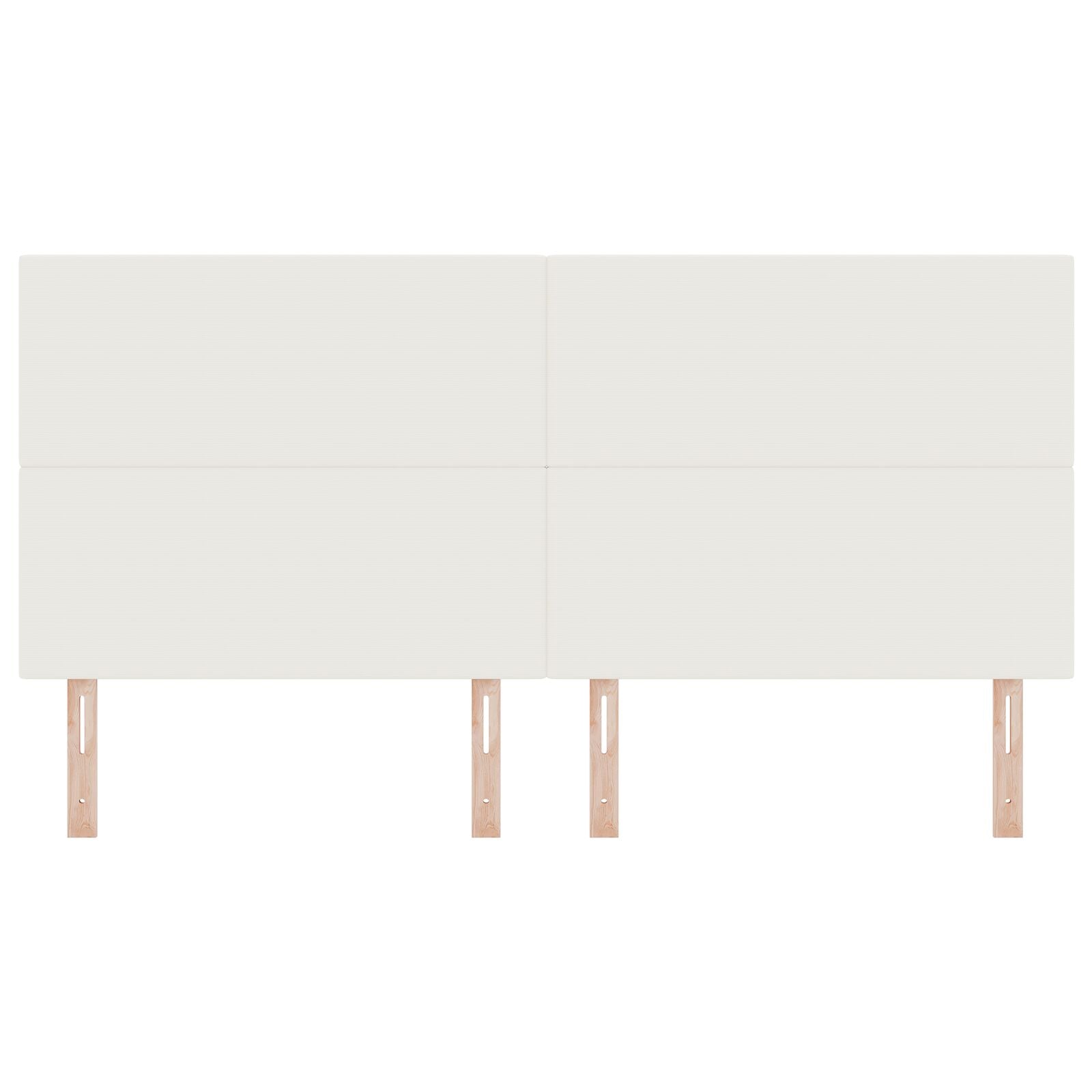 Hoofdbord Effen Design Kordsstoffen Crème 200 cm Hoog hoofdbord