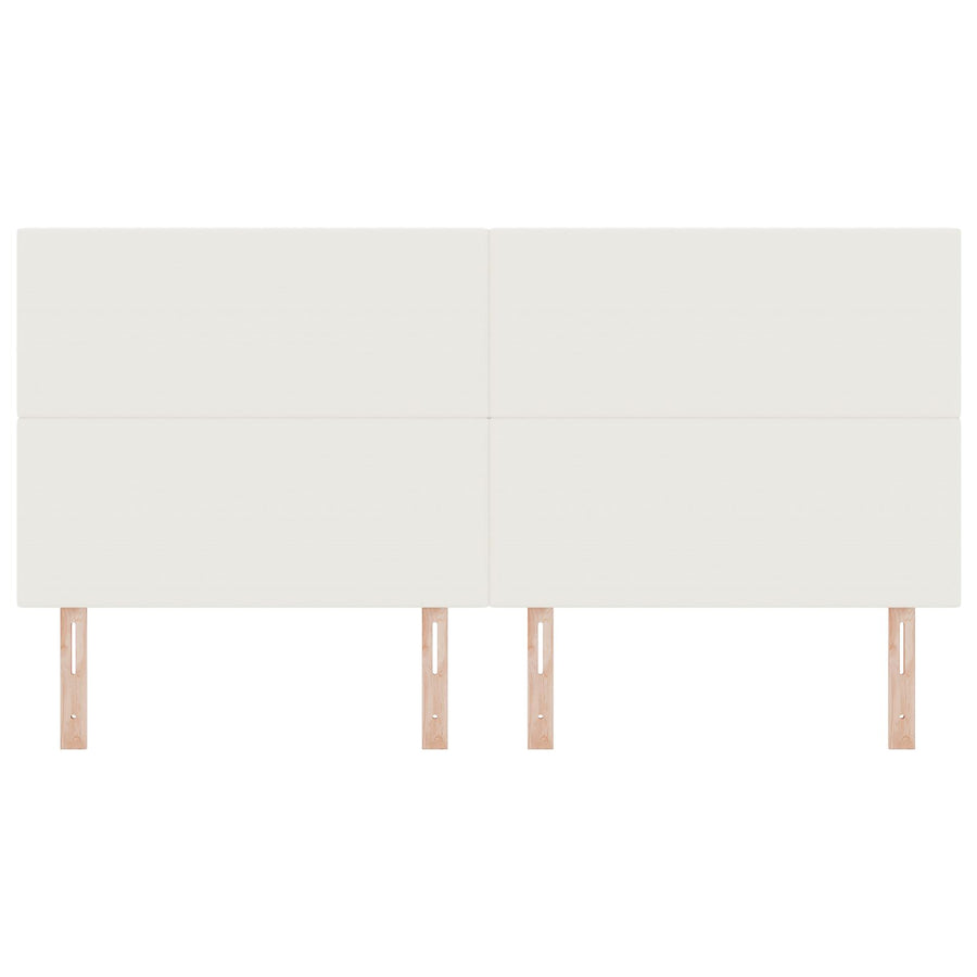 Hoofdbord Effen Design Kordsstoffen Crème 200 cm Hoog hoofdbord