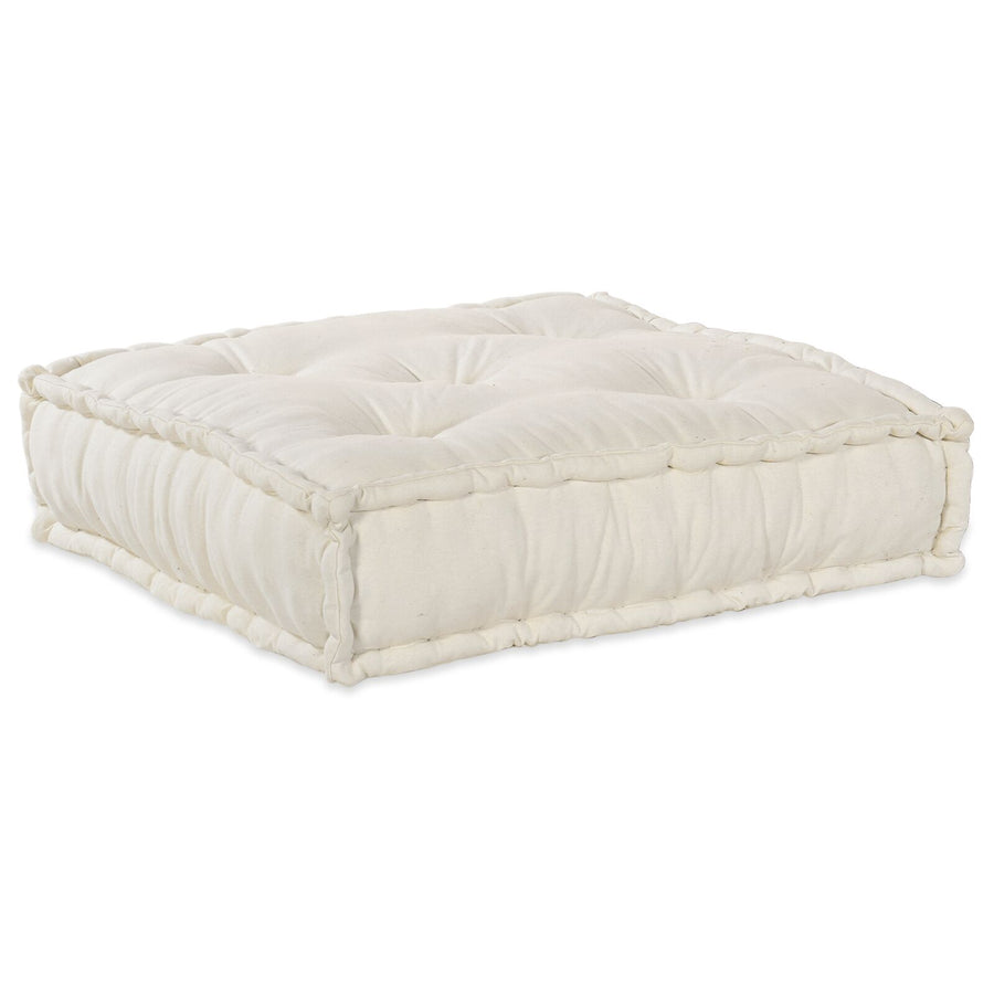 2-Zits Modulair Poef Sofa Converteerbaar Stof Crème 70 x 70 x 36 cm 2x lounge