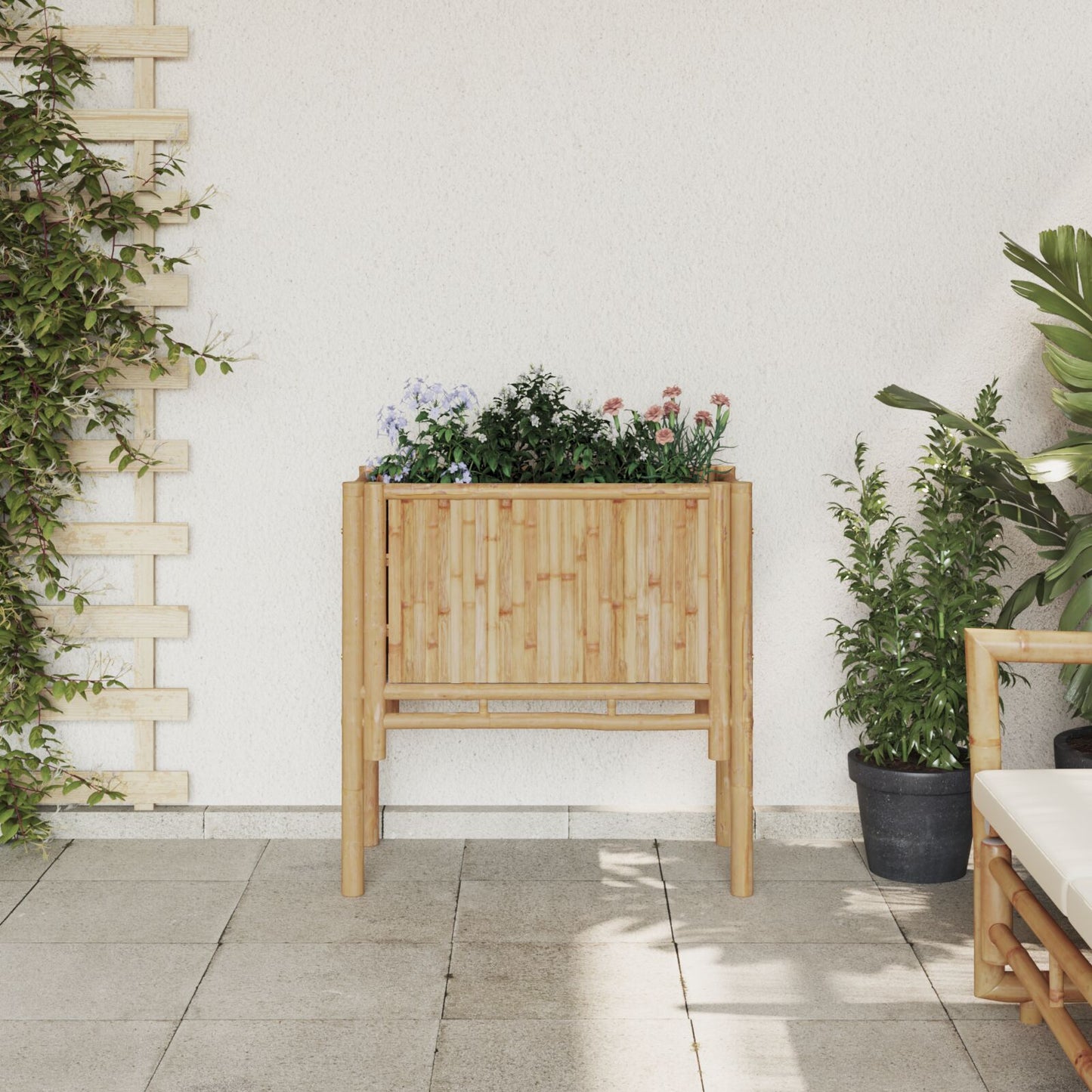 Tuinbouw Verhoogde Bed 70X35X Bamboe 70 cm