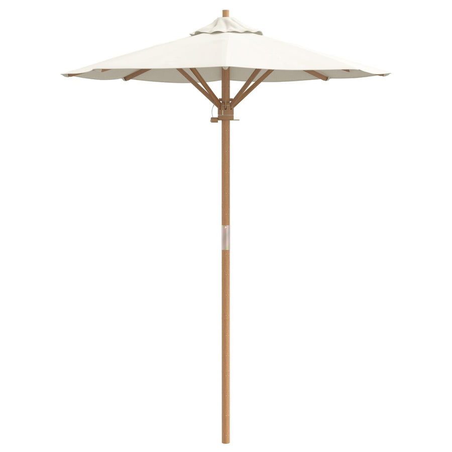 Tuinparasol 150X210 Cm Bamboe 150 x 150 x 210 cm Crème Wit