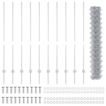 Kettingschutting Met 20 U-Palen Zilver 1.4X10 M Staal