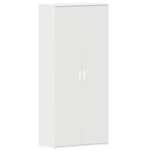Schoenenkast Wit 80x39x180 cm Bewerkt Hout