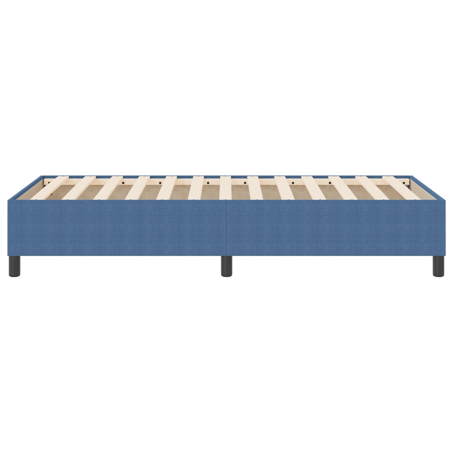 Boxspringbed Katoenen Ribstof Blauw 80 x 200 cm