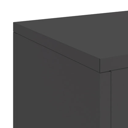 Buitplantenstandaards Pilaar 2 Stuks 24X24X35 Cm Staal Zwart 2x (35 cm)
