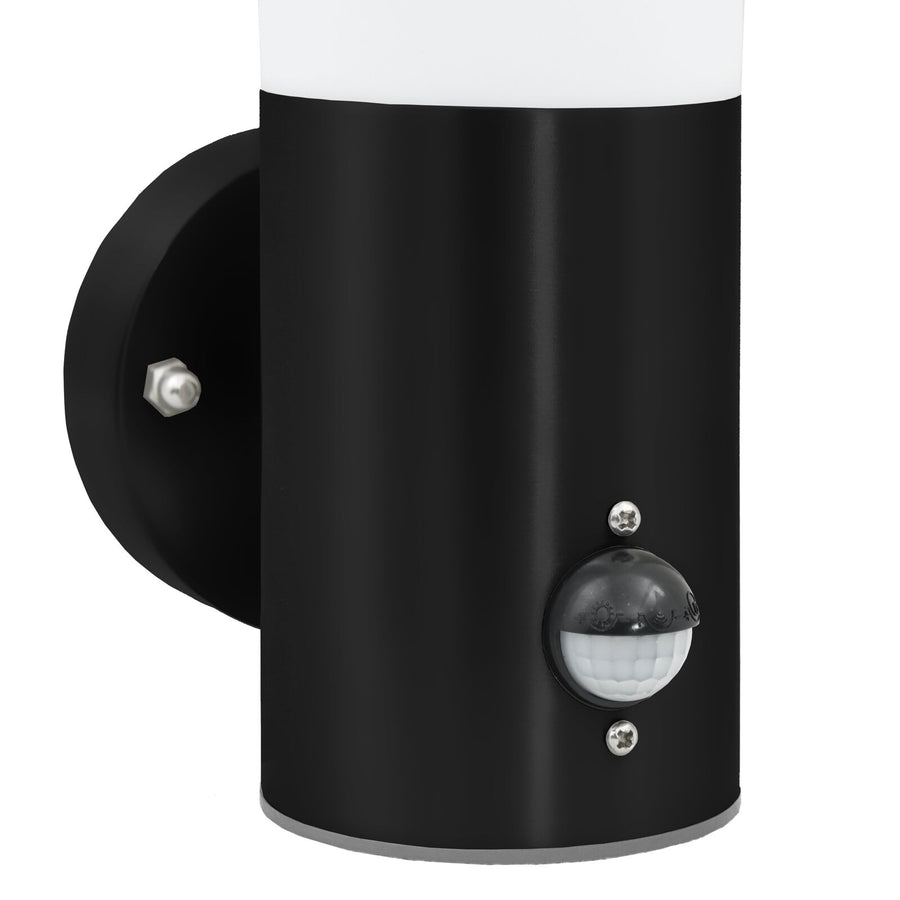 Buitenwandlampen 2 Stuks Rvs Ip44 Zwart met sensor