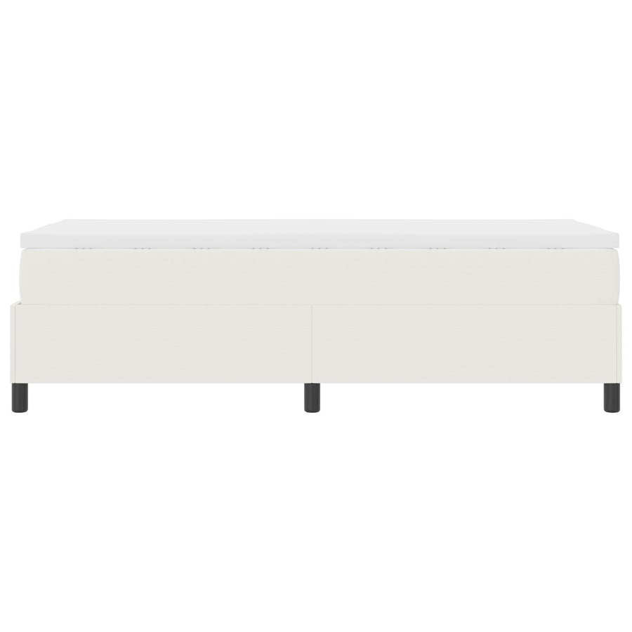 Boxspring Bed Met Matras Crème 100X200 Cm Corduroy Stof