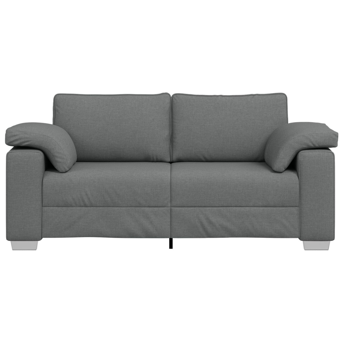 Love Seat Bank Stof Donkergrijs 140 cm