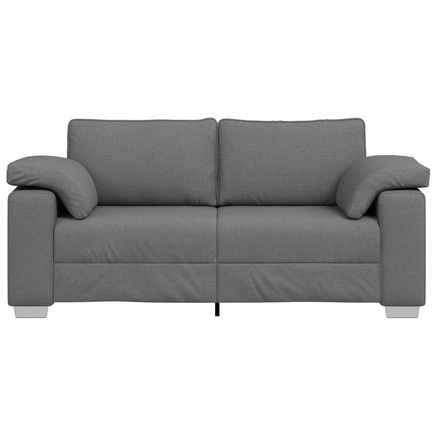 Love Seat Bank Stof Donkergrijs 140 cm