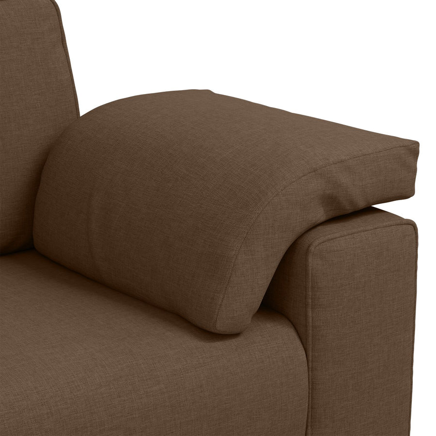 Bank Polyester Middelgroot Afneembare Hoezen 3-Zits Bank Bruin 140 cm