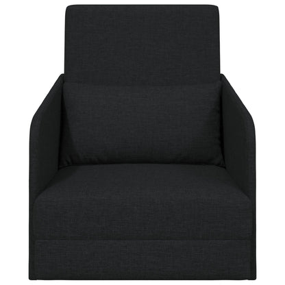 Vloersofa Bed 2-In-1 65X80X83 Cm Stof Zwart