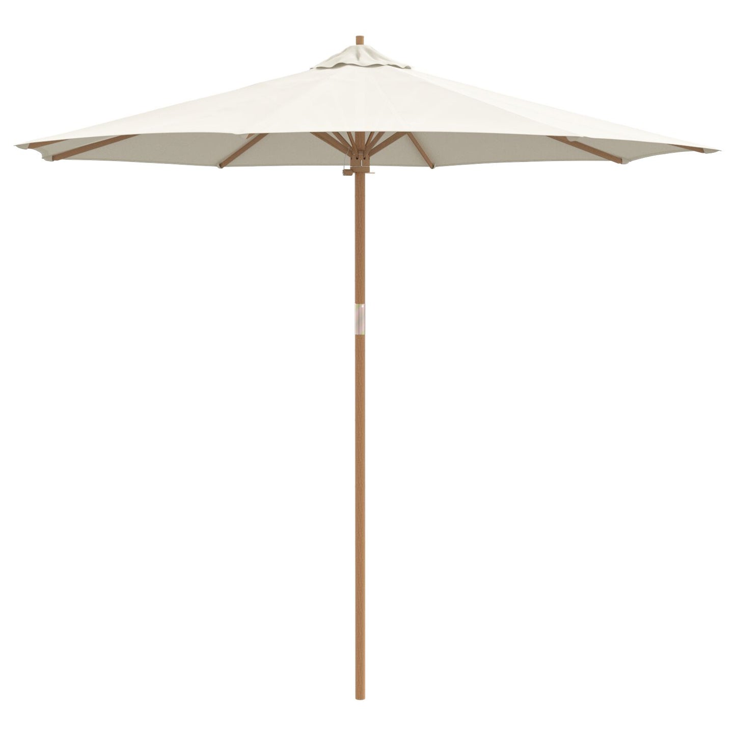 Tuinparasol 270X260 Cm Bamboe 270 x 270 x 260 cm Crème wit