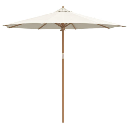 Tuinparasol 270X260 Cm Bamboe 270 x 270 x 260 cm Crème wit